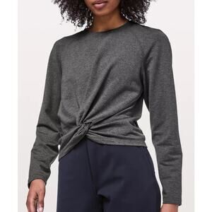 Lululemon Tuck & Gather Pullover in Heathered Mod Black Size 4